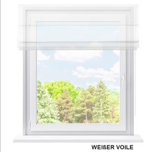 Römisches Plissee aus Voile – komplette Farbpalette