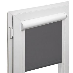Verdunkelungsrollo ohne Bohren nach Maß – Kassettenrollo aus Aluminium mit Führungsschienen