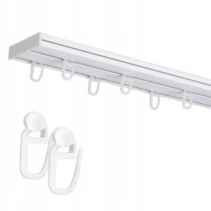 Deckenlaufschiene PVC zweiläufig weiß